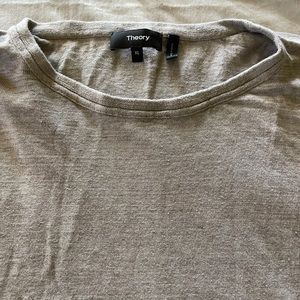 Theory long sleeved T-shirt. Grey (with a hint of brown). Like new. $175 new.